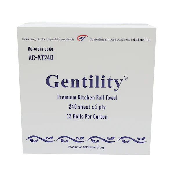 Gentility 2 Ply Heavy Duty Kitchen Roll Towel Perforated Sheets - Image 3