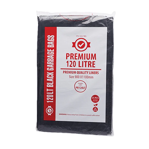 Premium Heavy Duty 120Lt Black Bin Liners | 100 Bags - Image 3